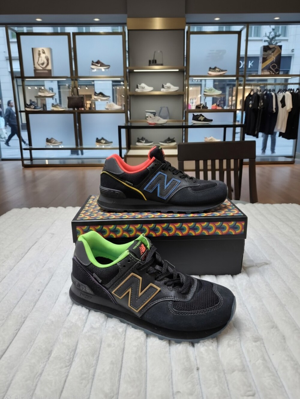 NEW BALANCE 574 COLAB 20TH ANN ZAPPOS MEN'S SZ 7 SNEAKERS SHOES RARE